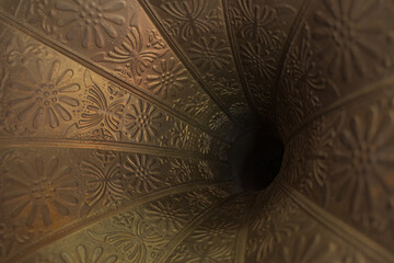 gramophone closeup with gold texture 