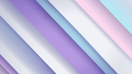 Fototapeta premium Diagonal pastel stripes create a soft, layered effect