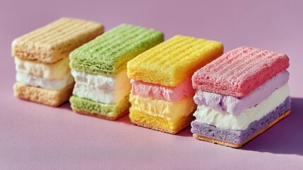 Colorful Assorted Desserts Arranged Neatly