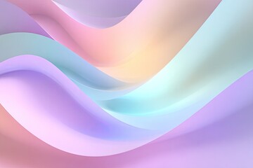 Abstract, flowing pastel waves.  Soft, blended colors create dynamic, undulating shapes