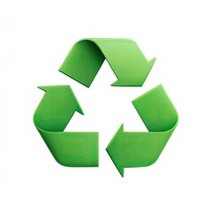Obraz premium Green recycle symbol, 3D arrows