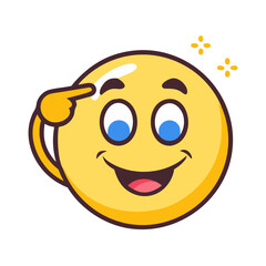 Fototapeta premium happy emoji emoticon saluting with a cheerful smile 