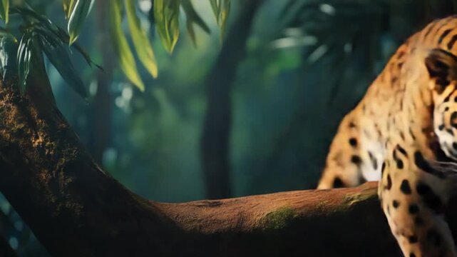 Majestic Jaguar in the Amazon Rainforest