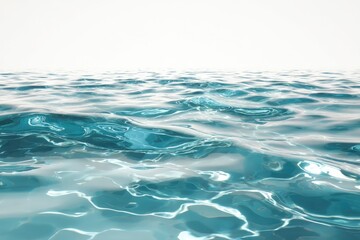 Teal water surface with gentle waves.  A close-up view of a tranquil, teal-colored body of water, featuring subtle, textured waves. 