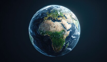 Fototapeta premium Earth, Space, Globe, Planet, Night, View, Rotating, Cosmos, Background, Environmental