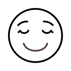 Emoticon with a pleasing expression

