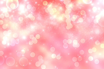 Fototapeta premium A sparkling red background. A pale watercolor-like background. Reflections of light. Sparkle.