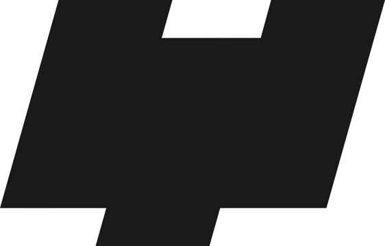 solid black geometric shape