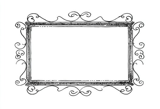 Ornate rectangular frame with decorative swirls