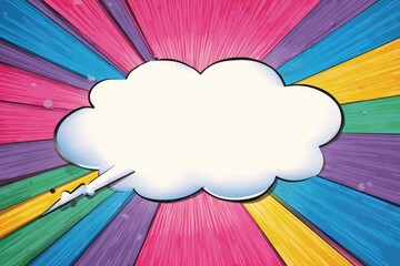 Colorful comic book style background with speech bubble (5)