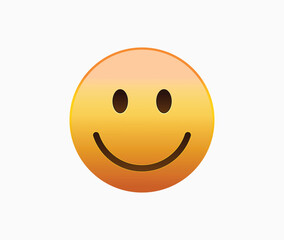 Smile vector face illustration. Yellow vector smilling face emoji character vector	
