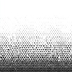 Abstract halftone pattern of triangles, gradually transitioning from black to white