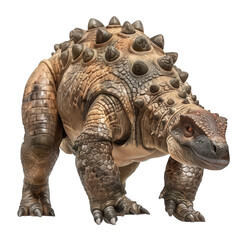 Fototapeta premium Realistic Dinosaur Illustration of Spiked Armored Creature