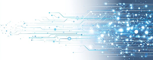 Abstract circuit board design with light trails