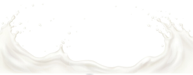 White milk splash wave
