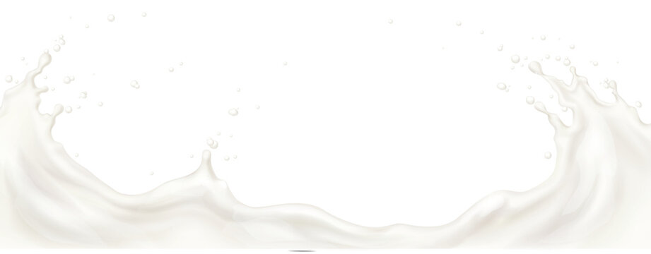 White milk splash wave