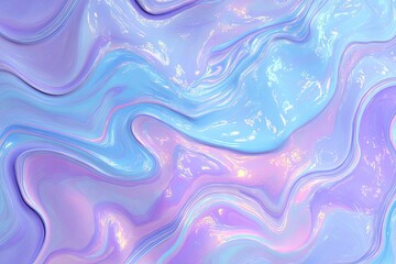 Obraz premium Abstract liquid swirls in pastel shades of light purple, blue, and pink