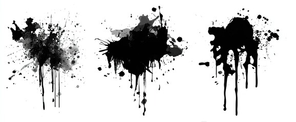 Abstract ink splatter design