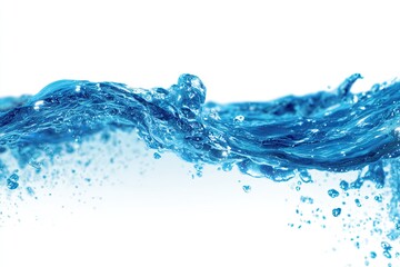 Rippled water surface with splashing bubbles