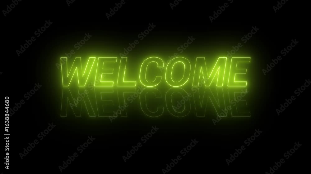Poster welcome text animation with shadow. cool welcome text animation perfect for an opening something or 