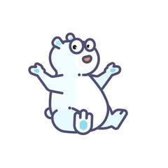 cute white bear illustration