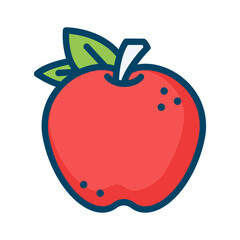 red apple vector illustration
