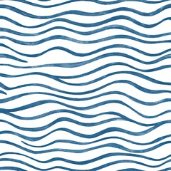 Abstract wavy lines in a light teal/blue hue on a white background