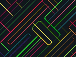 Abstract design with intersecting vibrant lines and shapes