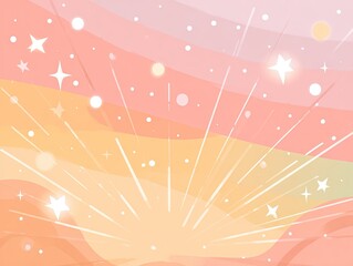 Pastel rainbow background with radiating light and stars (1)