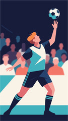 vector football player