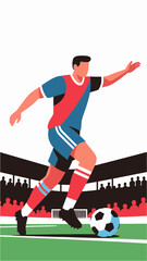 vector football player