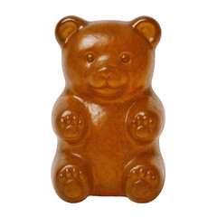 Translucent Amber Gummy Bear Shaped Confectionery, A Sweet Treat with a Playful and Whimsical Appeal