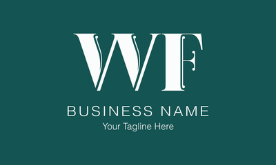 WF W wf initial logo | initial based abstract modern minimal creative logo, vector template image. luxury logotype logo, real estate homie logo. typography logo. initials logo