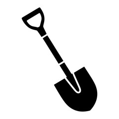 Black shovel icon spade tool