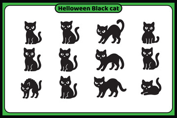 Halloween Cat icon design template