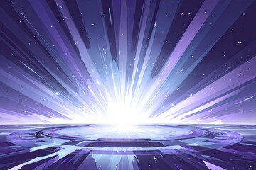 Radiant, vibrant, futuristic space platform