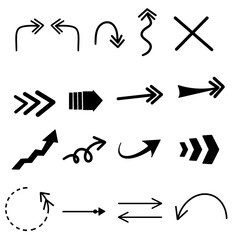 Multi-directional minimalist style arrows
