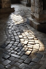 Cobblestone Path in Light