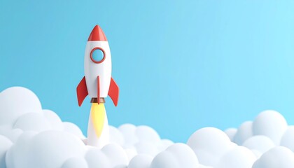 Rocket launching from clouds