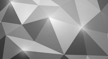 Obraz premium Abstract geometric background with triangles in shades of gray and white
