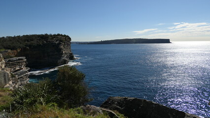 Dramatic Coastal Cliffs and Sparkling Sea at Gap Park, Sydney