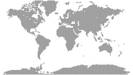 Vertical square shape dotted world map is a unique design element for commercial projects. Rectangular vertical square shape dot map silhouette provides a distinctive professional global perspective © SM. Nazmul Hasan