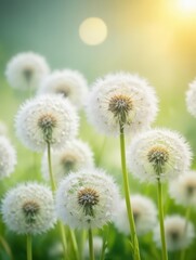 Obraz premium Soft Focus On White Dandelions
