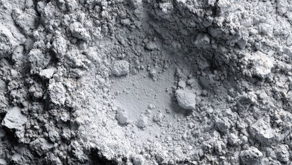 Close-up view of light gray powdered substance