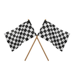 Fototapeta premium Iconic crossed checkered flags symbolizing victory and the finish line in racing.