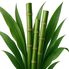 Fototapeta premium Vibrant Green Bamboo Stalks and Lush Leaves, Symbolizing Growth, Nature, and Eastern Aesthetics