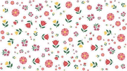 Cute Ditsy Floral Seamless Pattern