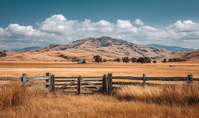 Rural Landscape with Mountain