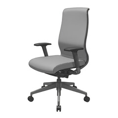 3D Illustration of a Modern Office Chair on Isolated Background