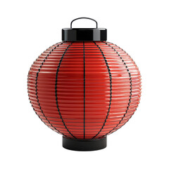 Crimson Orb of Illumination: A solitary, meticulously crafted lantern, resplendent in vibrant crimson, emanates a sense of delicate beauty and cultural significance.